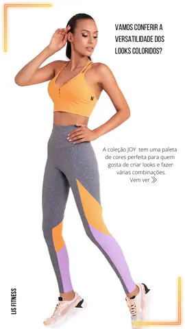A coleção Joy tem a paleta perfeita para quem gosta de ousar na montagem dos looks. #lookfitness #roupasfitness #fitnesstiktok 