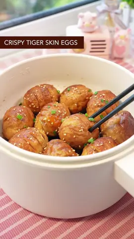 Crispy tiger skin eggs recipe #Recipe #cooking #tiktokfood #chinesefood