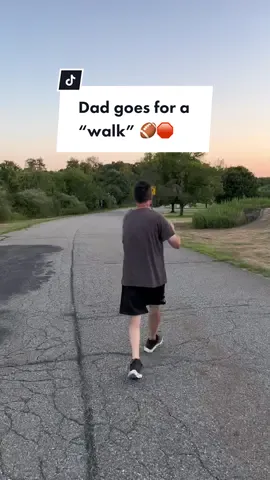 just an average after-dinner walk with Kickball Dad™️ #dadsoftiktok #kickballdad #football #dad #sports 