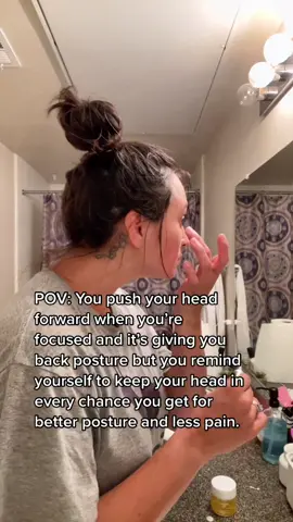 Bring that head IN. You’re welcome 😉 #posture #posturecorrection #posturecheck #posturetips #neckhump #backhump #dowagershump #kyphosisfix #techneck #howtofixposture #neckpainrelief #backbackrelief 