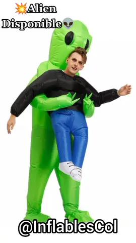👽Disfraz inflable de ALIEN talla única para adulto de 1.60 a 1.90 metros. 100% poliéster, NO incluye baterías NI costo de envío.  💰Precio $280.000 pesos ➕ costo de envío.   📲 Pago por Nequi o Daviplata  #disfraz #disfrazhalloween #disfrazinflable #alien #fy 