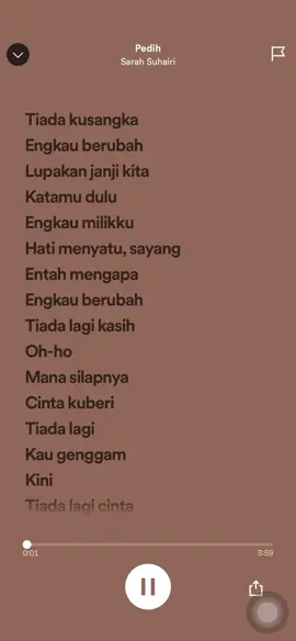 Sarah Suhairi - Pedih 🔥🔥🔥 #sarahsuhairi #pedih #song #music #musica #musically #tiktok #tiktokviral #tiktokviralvideo #tiktokviraltrending #tiktokmalaysia #tiktokindonesia #lyrics #lyricsvideo #kmmlyrics_songs #malaysia #malaysiatiktok #indonesia #indonesiatiktok #fyp #fypシ #fypage #fypシ゚viral #trending #trendingsong #trendingvideo