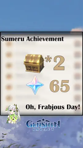Oh, Frabjous Day#GenshinImpact #sumerugenshinimpact #genshinimpactachievement #sumeru