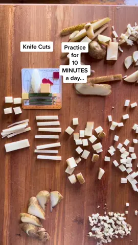 Practice for 10 minutes a day, everyday, do it correctly & do it again. #potato #knifecut #practice #10minutesaday #kitchenprofessionalism #pastry #baking #PepsiApplePieChallenge 
