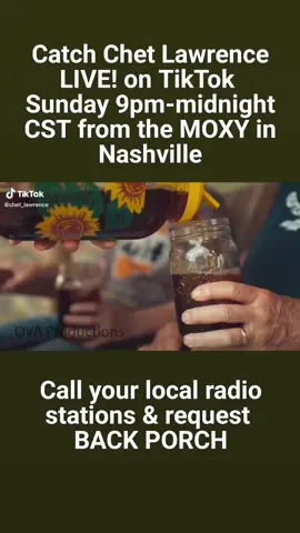 @Chet Lawrence will be LIVE! tomorrow night 9pm to midnight! #tunein #moxy #backporch