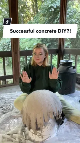 Replying to @bella WE DID IT #diyhomedecor #concrete #concretediy 