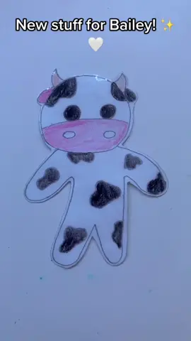 I hope she likes them 💜✨#fyp#foryou#foryoupage#fyp#papercow#paperanimal 