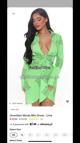 @fashionnova Unwritten Words Mini Dress - Lime 🔗’ed in my bio. 💚 #fashiontiktok #fabgirl #itsthelookforme #sexy #fashionnova #fyp 