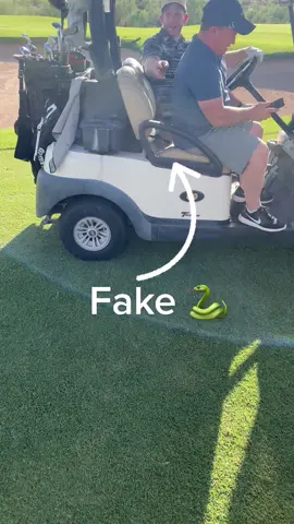 Fake snake prank #golf #snake #arizona #prank