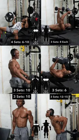 PUSH WORKOUT - Dumbbells & Barbell  Find the main video for this workout on my YouTube channel with alternatives for anyone with no bench or rack (Link in Bio) . #Fitness #workout #pushday #pushworkout #chestday #strength #homeworkout #dumbbells #barbell #midasmvmt #homegym #trainwithmidas #routine #motivated #dedicated #gymworkouts💪 #tricepworkout #arms #chestworkout 