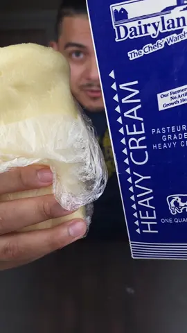 BUTTER! #Butter #heavycream Beat heavy cream until it separates from the buttermilk, soak in ice water until water is clear, season if desired and enjoy!