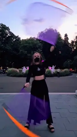 Sunday evening flow 🫐🍊#poispinning #poispinner #veilpoi #flagpoi