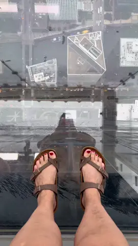 The Skydeck at the Willis Tower in Chicago in the rain is a whole vibe…🥰🥰🥰