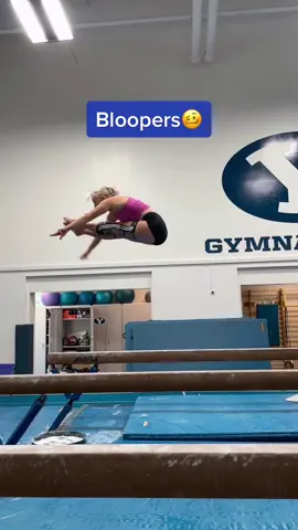 My little scream😂 #fyp #byugymnastics #gymnastics #balance #balancebeam #bloopers 