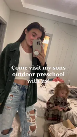 He’s so excited to start!! #forestschool #outdoorschool #waldorf