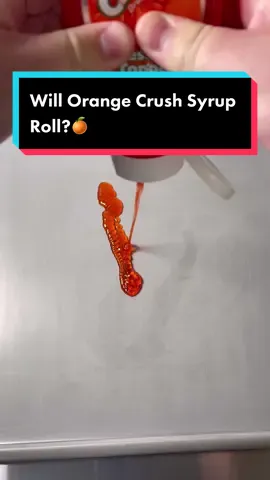 Will Orange Crush Syrup Roll? Follow if this was satisfying! Video with @dankmart dropping in a few hours! #icecreamrolls #dankmart #viral #fyp