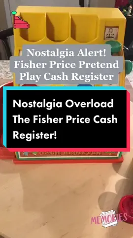 The cash register bell is🤌 #retrotoys #vintagetoys #pretendplay #memoryunlocked #fisherpricetoys