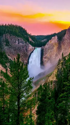 sunset at Lower Lookout Point at the Grand Canyon of the Yellowstone. If you’ve ever wondered where Yellowstone National Park got its name, it’s from the yellow rocks of this canyon. The north entrances to Yellowstone are currently closed due to flooding this summer, but the rest of the park is open, including this canyon. There are many great waterfalls in Yellowstone in addition to world-class hotsprings and abundent wildlife. The park is a supervolcano which will someday erupt again and impact the entire planet #yellowstone #nature