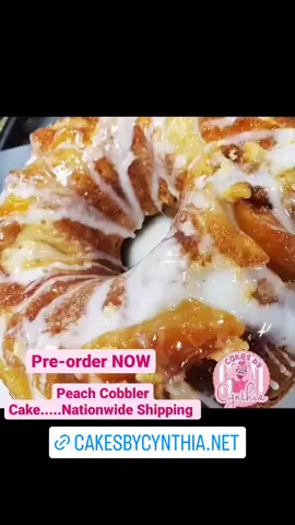Fall is almost here and it's time for me to put our fall cakes back on the menu ....and guess what since I mastered the art of shipping food I'm also gonna be shipping our Fall cakes .... yup that's right this peach cobbler cake you see here that we had available all season last year can now be shipped to your front door! Our Fall Cake Menu is  available NOW on our website 😊 ..Pictured: Peach Cobbler Cake #peaches #de#dessertood #ReTokforNature #restaurants #fastfood #birthdaycakes