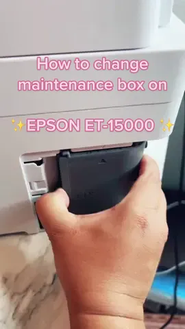 How I changed my maintenance box for my epson ET 15000 printer 💖 check out my Amazon favs linked in bio ✅ #maintenancebox #printerproblems #printersoftiktok #epsonecotank15000 #epsonmaintenancebox #ecosolventprinter #ecosolventprinting #convertedprinter 