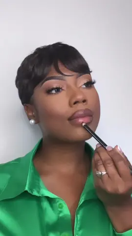My highly requested lip combo 💋❤️ #lipcombo #blackgirltiktok #pixiecut