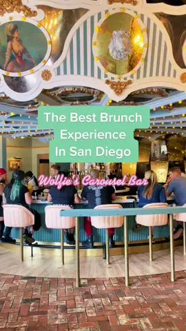 The best brunch is an experience. Wolfies Carousel Bar has everything from caviar from omelettes to a literal carousel in the restaurant. #sandiegobrunch #brunchtok #sandiegohiddengems #traveltiktok