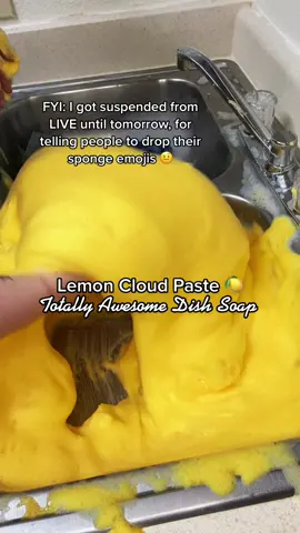 Please enjoy this fluffy lemon cloud paste while I’m grounded from LIVE 🍋☁️ #CleanTok #cloudpaste #fluffy #cleaning #ASMR #ASMRsounds #fyp #foryoupage #oddlysatisfying 