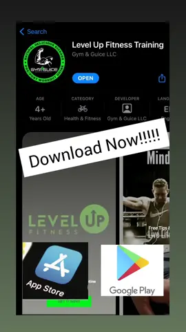 Level Up Fitness app now available in the IOS App Store and Google Play Get fit, feel great, join the community #Fitness #fitnessapp #fitnessapps #getfit #getfitwithme #hiit #hiitworkout #weightlifting 