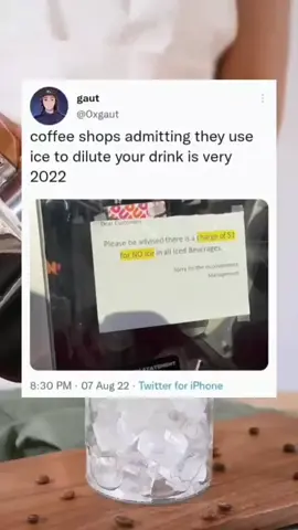 Why don’t major coffee chains use frozen coffee cubes in their cold brews and iced coffee?  #coffeeshop #coffeeshopvibes #coffeeshopcorners #coffeeshops #coffeeshopsoftheworld #coffeeaddict #coffee #coffeelover #coffeegram #entrepreneur #entrepreneurship #entrepreneurlife #entrepreneurquotes #entrepreneurs  #creatoreconomy #freelance #freelancer #freelancelife #contentcreator #contentcreators #contentcreatorsofinstagram #onlinebusiness #fyp #tiktok #viral