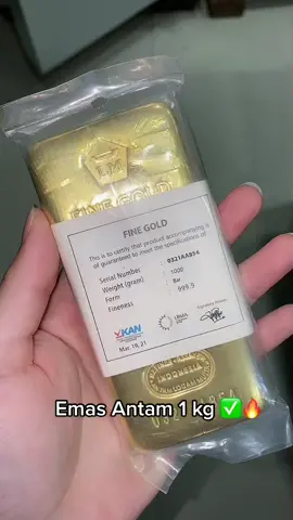 Emas Antam 1kg 🔥✅ #melatigoldshop #emasantam #emas1kg #antam #emas #goldbar #fypシ #fyp #fypage #fypシ゚viral #fypdongggggggg 