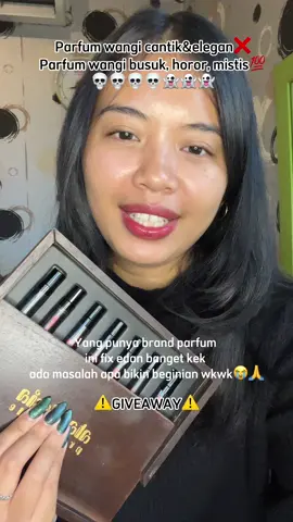 Emang agak beda dari yang lain brand satu ini🥲🙏 sniff nya malem jumat jam 12 ah mantap~~| #fyp #perfumetok #horror