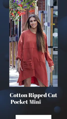 Cotton Ripped Cut Pocket Mini Dress #viral #foryoupage #trend #dress #clothes #womensclothing #fashionstore