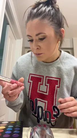 GRWM for our away football game!!🏈🏈❤️ #cheer #cheerleader #gameday #football #grwm #makeup 