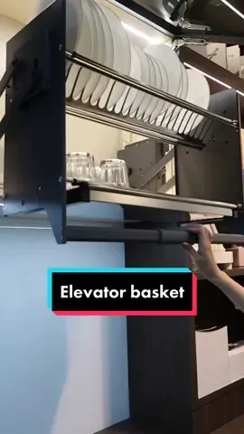 Make full use of elevated spaces! Go vertical. #kitchenracks #kitchenbasket #innovative #smartkitchens #sginteriordesign