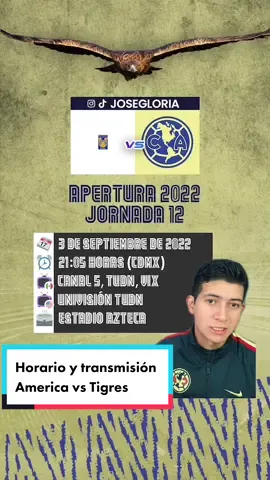 ¿Donde ver America vs Tigres en vivo? 🦅 #ClubAmerica #TikTokDeportes #JoseGloria #SomosAmerica #Tigres #VamosAmerica 