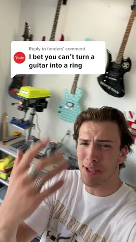 Turned a guitar into a ring 😎👌🏽 #guitar #musician #eletricguitar 