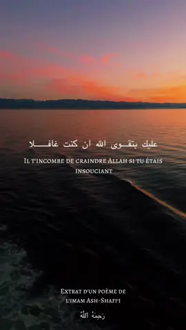 Extrait d'un magnifique poème de l'imam Ash-Shafi‘i رَحِمَهُ ٱللَّٰهُ #Islam #arabicpoetry #muslim #muslimpoetry #poetry #arabicpoem #CapCut
