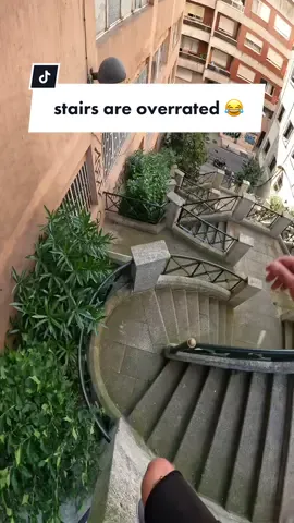 Stairs are overrated 😂🤩🤸🏼 - reupload because it was deleted by TikTok 😑 