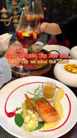 Một chiếc dating ăn đồ Tây Ban Nha, quán này nổi từ rất lâu ở hồ Tây rồi ai ăn thử chưa 🥰 #AnCungTikTok #LearnOnTikTok #QuocKhanh2022 