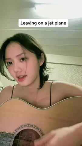 Leaving on a jet plane -LM covered #guitartok #guitarcover #acoustic #leavingonajetplane #Lmcover #fypage 
