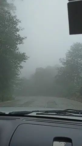 Cruzando las tinieblas!!!  San Juan    #trabajando #manejando #sierra #lluvia #neblina #frio #naturaleza 