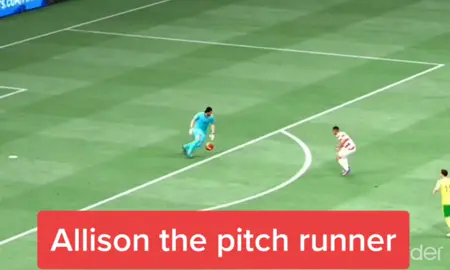 Allison can run the pitch and score! #football #fifa22 #allison #goals #fifaultimateteam 