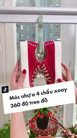 Móc nhựa 4 chấu xoay 360 độ treo đồ - #hottrend  #xuhuong #giadungthongminh #thinhhanh #tiktokshop #foryou #gocsangtao #review #LearnOnTikTok 