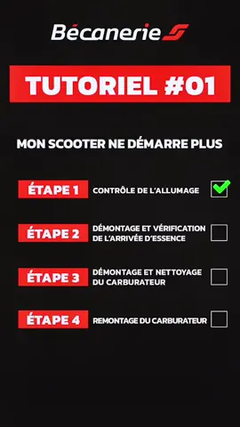 1/2 ➡️ On poursuit ce tuto « mon scooter ne démarre pas » avec la 2eme étape: le démontage et la vérification de l’arrivée d’essence  #tuto #tutorial #tutomecanique #tutomeca #labecanerie #becanerie #scooter #50cc #bws #aerox #kisbee #piaggiozip #piaggio #foryou #essence #durite