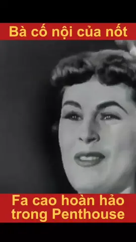 Cũng là nốt F kết bài huyền thoại trong Una Voce Poco Fa nhưng ở phiên bản nhẹ nhàng tình cảm hơn với kĩ thuật cười nhẹ ra high note của soprano Roberta Peters #penthouse #opera #soprano