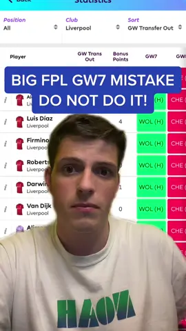 DO NOT MAKE THIS FPL MISTAKE! #fpl #fantasypremierleague #PremierLeague 