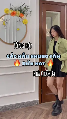 Tổng hợp các sản phẩm nhung tăm shop Chấm Bi mới về nha các nàng, mẫu nào cũng xinh và dễ mặc lắm ạ #shopchambi #chambishop #vaykieu#aoblazer 