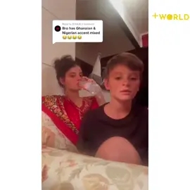 Her brother’s response to someone who said he had a Ghanaian and Nigerian accent 😆! They’re from Ghana. 🇬🇭  🎥: @elenafrza  #Ghana #funnyvideos #happyvideos #entertainment #funny #funnyclips