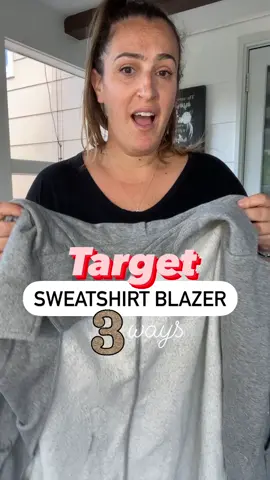Hi just call me Obsessed with Targets Sweatshirt Blazer. Run and grab it y’all! #sweatshirtblazer #targethaul #targetfinds #midsizefashion #curvyfashion