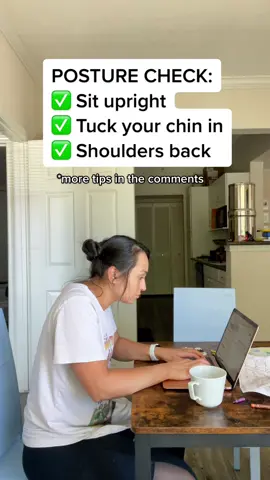 Just your daily reminder 😌 #posture #posturecorrection #posturecheck #posturetips #workfromhometips #forwardheadposture #techneck #backpainrelief #neckpainrelief 